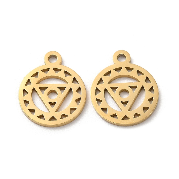 PandaHall Ion Plating(IP) Chakra Theme 304 Stainless Steel Charms, Manual Polishing, Vishuddha Chakra, Golden, 14.5x12x1mm, Hole: 1.6mm 304...
PandaHall Ion Plating(IP) Chakra Theme 304 Stainless Steel Charms, Manual Polishing, Vishuddha Chakra, Golden, 14.5x12x1mm, Hole: 1.6mm 304...