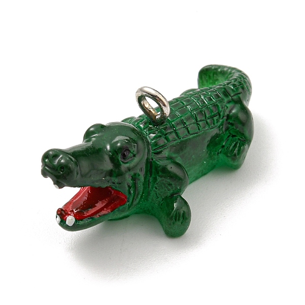 PandaHall Opaque Resin Pendants, Crocodile Charms with Platinum Tone Iron Loops, Dark Green, 12x29.5x14.5mm, Hole: 2mm Iron+Resin Crocodile
PandaHall Opaque Resin Pendants, Crocodile Charms with Platinum Tone Iron Loops, Dark Green, 12x29.5x14.5mm, Hole: 2mm Iron+Resin Crocodile