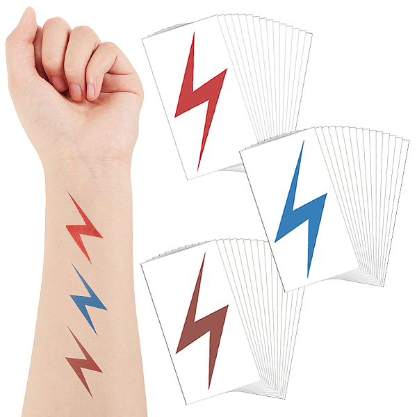 PandaHall Olycraft 120 Sheets 3 Colors Removable Temporary Water Proof Tattoos Paper Stickers, Lightning, Mixed Color, 6.1x3x0.02cm, 40..., Multicolor
PandaHall Olycraft 120 Sheets 3 Colors Removable Temporary Water Proof Tattoos Paper Stickers, Lightning, Mixed Color, 6.1x3x0.02cm, 40..., Multicolor