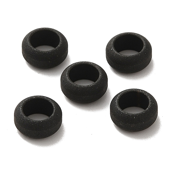 PandaHall 304 Stainless Steel European Beads, Large Hole Beads, Textured, Rondelle, Black, 8x4mm, Hole: 4.8mm 304 Stainless Steel Rondelle
PandaHall 304 Stainless Steel European Beads, Large Hole Beads, Textured, Rondelle, Black, 8x4mm, Hole: 4.8mm 304 Stainless Steel Rondelle