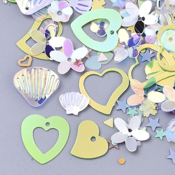 PandaHall Ornament Accessories, PVC Plastic Paillette/Sequins Beads, Mixed Shapes, Light Green, 3~13x3~13x0.4~1.5mm, Hole: 0.9~1.4mm PVC...
PandaHall Ornament Accessories, PVC Plastic Paillette/Sequins Beads, Mixed Shapes, Light Green, 3~13x3~13x0.4~1.5mm, Hole: 0.9~1.4mm PVC...