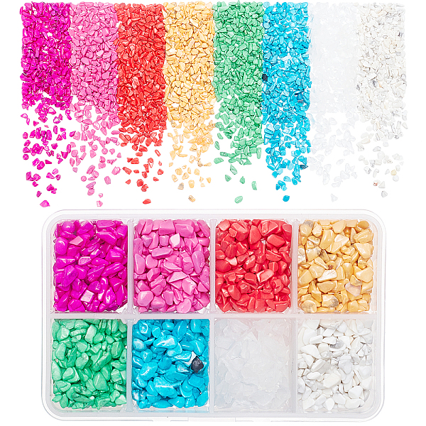PandaHall 200G 8 Colors Synthetic Turquoise Gemstone Beads, No Hole Beads, Dyed, Chip, Mixed Color, 1~15x1~15x0.5~5mm, 25g/color Synthetic..., Multicolor
PandaHall 200G 8 Colors Synthetic Turquoise Gemstone Beads, No Hole Beads, Dyed, Chip, Mixed Color, 1~15x1~15x0.5~5mm, 25g/color Synthetic..., Multicolor