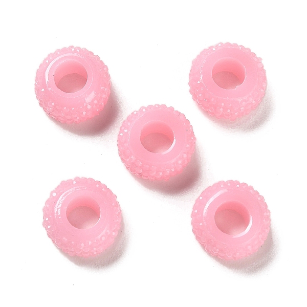 PandaHall Resin European Beads, Large Hole Beads, Textured Rondelle, Pearl Pink, 12x6.5mm, Hole: 5mm Resin Rondelle
PandaHall Resin European Beads, Large Hole Beads, Textured Rondelle, Pearl Pink, 12x6.5mm, Hole: 5mm Resin Rondelle