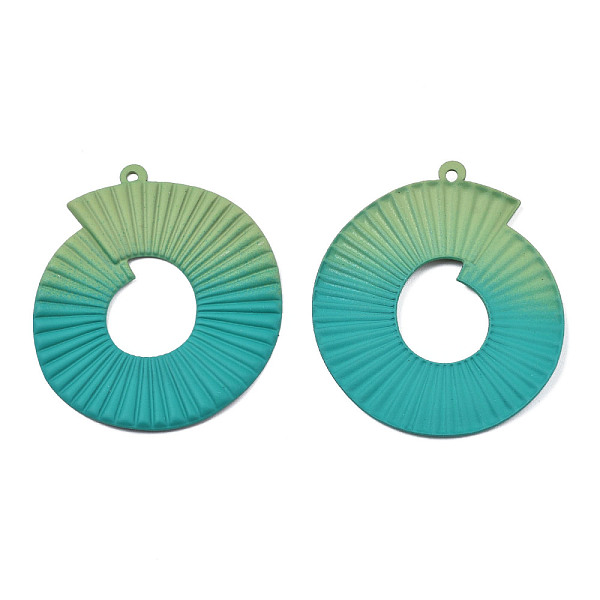 PandaHall Spray Painted Iron Pendants, Round Ring, Dark Cyan, 47x40x2.5mm, Hole: 1.6mm Iron Ring
PandaHall Spray Painted Iron Pendants, Round Ring, Dark Cyan, 47x40x2.5mm, Hole: 1.6mm Iron Ring