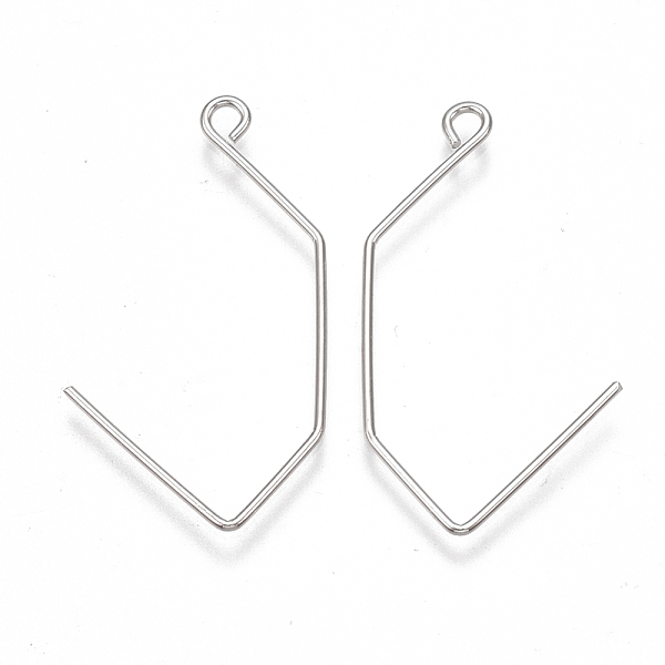 PandaHall Brass Earring Hooks, with Horizontal Loop, Nickel Free, Real Platinum Plated, 32.5x17.5x0.8mm, Hole: 1.8mm, 20 Gauge, Pin: 0.8mm...
PandaHall Brass Earring Hooks, with Horizontal Loop, Nickel Free, Real Platinum Plated, 32.5x17.5x0.8mm, Hole: 1.8mm, 20 Gauge, Pin: 0.8mm...