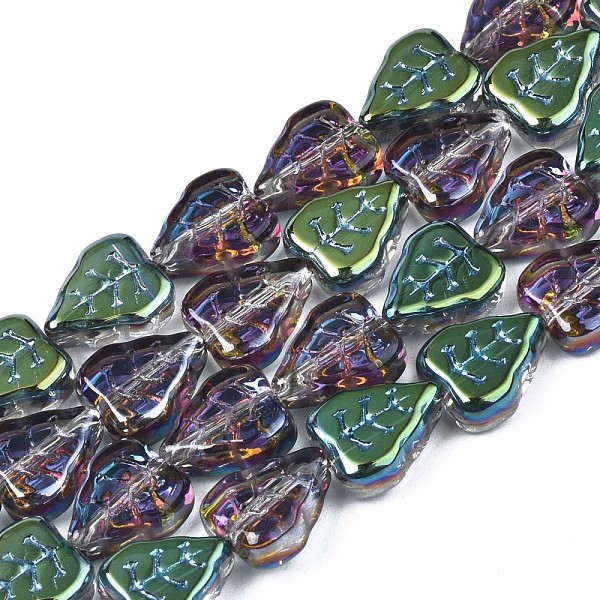PandaHall Electroplate Glass Beads Strands, Half Plated, Leaf, Green Plated, 10x8x4mm, Hole: 0.9mm, about 58~66pcs/strand, 21.65 inch~ 24.80...
PandaHall Electroplate Glass Beads Strands, Half Plated, Leaf, Green Plated, 10x8x4mm, Hole: 0.9mm, about 58~66pcs/strand, 21.65 inch~ 24.80...