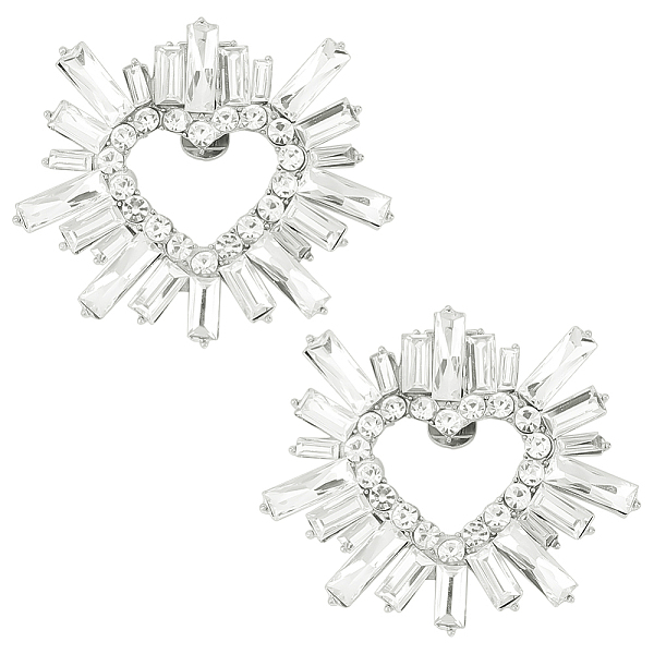 PandaHall Alloy Crystal Rhinestone Shoe Decoration, Detachable Shoe Buckle Clips, with Iron Findings, Heart, Crystal, 55x62x10mm, 1 pair/box..., Clear
PandaHall Alloy Crystal Rhinestone Shoe Decoration, Detachable Shoe Buckle Clips, with Iron Findings, Heart, Crystal, 55x62x10mm, 1 pair/box..., Clear