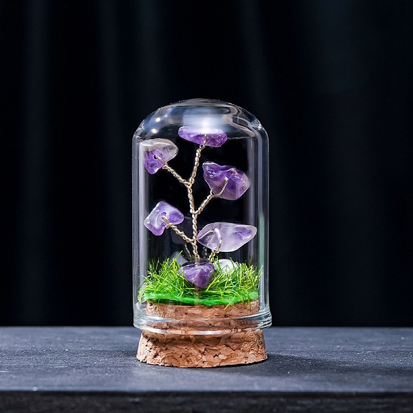 PandaHall Natural Amethyst Display Decorations, Miniature Plants, with Glass Cloche Bell Jar Terrarium and Cork Base, Tree, 30x57mm Amethyst...
PandaHall Natural Amethyst Display Decorations, Miniature Plants, with Glass Cloche Bell Jar Terrarium and Cork Base, Tree, 30x57mm Amethyst...