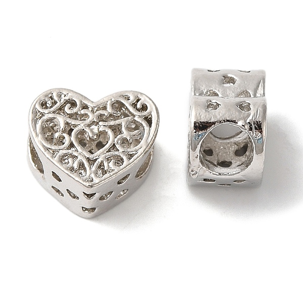 PandaHall Rack Plating Alloy European Beads, Cadmium Free & Nickel Free & Lead Free, Large Hole Beads, Hollow Heart, Platinum, 10x12x9mm...
PandaHall Rack Plating Alloy European Beads, Cadmium Free & Nickel Free & Lead Free, Large Hole Beads, Hollow Heart, Platinum, 10x12x9mm...