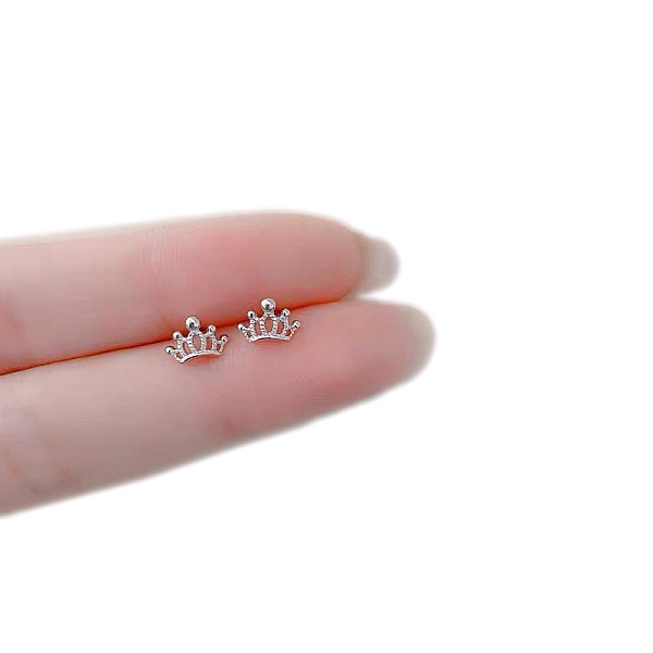 PandaHall Alloy Earrings for Women, with 925 Sterling Silver Pin, Crown, 10mm Alloy Crown
PandaHall Alloy Earrings for Women, with 925 Sterling Silver Pin, Crown, 10mm Alloy Crown