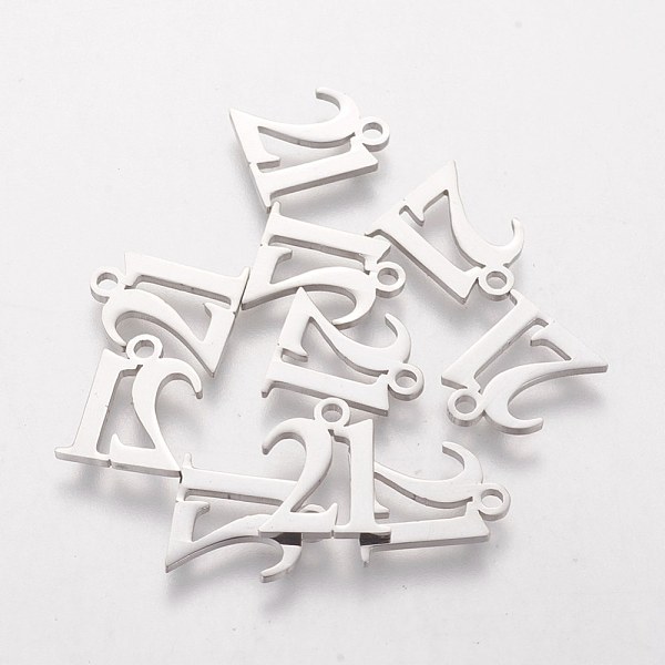 PandaHall 201 Stainless Steel Charms, Number 21, Stainless Steel Color, 12x10x1.1mm 201 Stainless Steel Number
PandaHall 201 Stainless Steel Charms, Number 21, Stainless Steel Color, 12x10x1.1mm 201 Stainless Steel Number