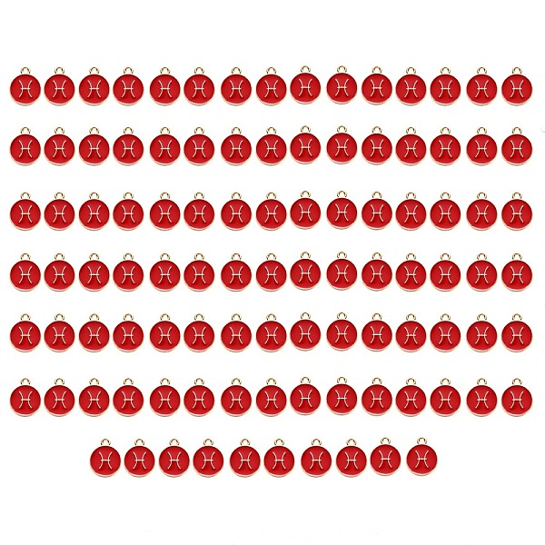 PandaHall Alloy Enamel Pendants, Flat Round with Constellation, Light Gold, Red, Pisces, 15x12x2mm, Hole: 1.5mm, 100pcs/Box Alloy+Enamel...
PandaHall Alloy Enamel Pendants, Flat Round with Constellation, Light Gold, Red, Pisces, 15x12x2mm, Hole: 1.5mm, 100pcs/Box Alloy+Enamel...