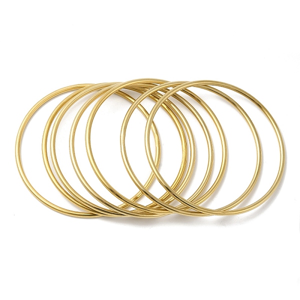 PandaHall 7Pcs 304 Stainless Steel Thin Plain Bangle Sets, Golden, Inner Diameter: 3 inch(7.5cm) 304 Stainless Steel
PandaHall 7Pcs 304 Stainless Steel Thin Plain Bangle Sets, Golden, Inner Diameter: 3 inch(7.5cm) 304 Stainless Steel