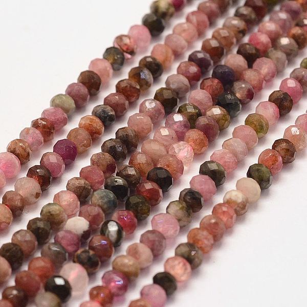 PandaHall Natural Tourmaline Bead Strands, Faceted, Rondelle, 3x2.5mm, Hole: 1mm, about 140pcs/strand, 14.9 inch Tourmaline Rondelle
PandaHall Natural Tourmaline Bead Strands, Faceted, Rondelle, 3x2.5mm, Hole: 1mm, about 140pcs/strand, 14.9 inch Tourmaline Rondelle