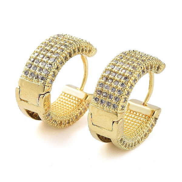 PandaHall Brass Micro Pave Cubic Zirconia Hoop Earrings for Women, Real 18K Gold Plated, 6.5x12mm Cubic Zirconia
PandaHall Brass Micro Pave Cubic Zirconia Hoop Earrings for Women, Real 18K Gold Plated, 6.5x12mm Cubic Zirconia