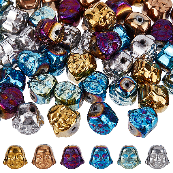 PandaHall 60Pcs 6 Colors Electroplate Non-magnetic Synthetic Hematite Beads, Buddha, Mixed Color, 8x8x7mm, Hole: 1mm, 10pcs/color...
PandaHall 60Pcs 6 Colors Electroplate Non-magnetic Synthetic Hematite Beads, Buddha, Mixed Color, 8x8x7mm, Hole: 1mm, 10pcs/color...
