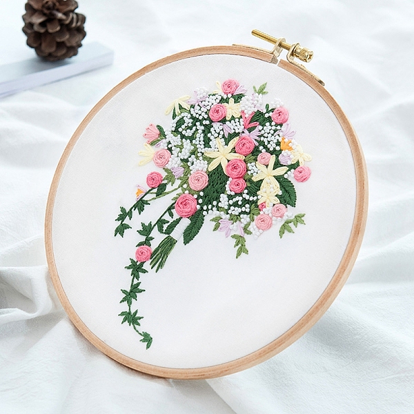 PandaHall Flower Bouquet Pattern 3D Embroidery Starter Kits, including Embroidery Fabric & Thread, Needle, Instruction Sheet, Hot Pink...
PandaHall Flower Bouquet Pattern 3D Embroidery Starter Kits, including Embroidery Fabric & Thread, Needle, Instruction Sheet, Hot Pink...