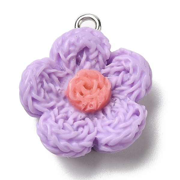 PandaHall Opaque Resin Pendants, Flower Charms with Platinum Plated Iron Loops, Lilac, 20x18x6mm, Hole: 2mm Resin Flower Purple
PandaHall Opaque Resin Pendants, Flower Charms with Platinum Plated Iron Loops, Lilac, 20x18x6mm, Hole: 2mm Resin Flower Purple