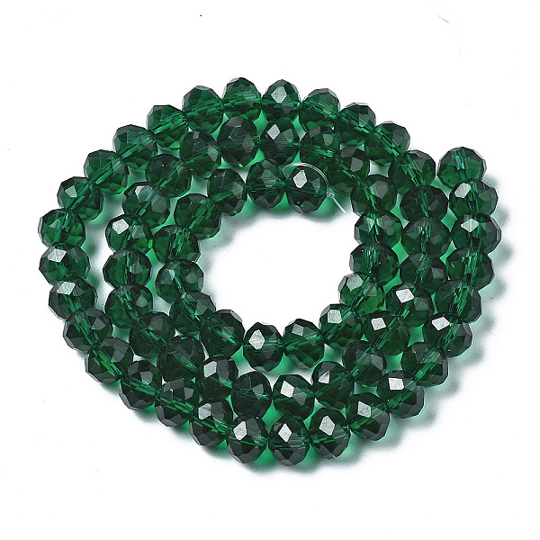 PandaHall Glass Beads Strands, Faceted, Rondelle, Dark Green, 8x6mm, Hole: 1mm, about 65~68pcs/strand, 15.7~16.1 inch(40~41cm) Glass...
PandaHall Glass Beads Strands, Faceted, Rondelle, Dark Green, 8x6mm, Hole: 1mm, about 65~68pcs/strand, 15.7~16.1 inch(40~41cm) Glass...