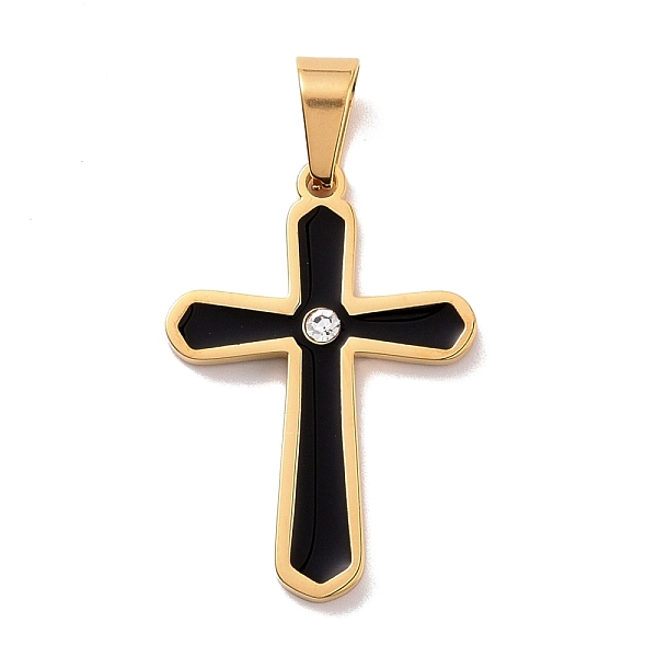 PandaHall Vacuum Plating 304 Stainless Steel Pendants, with Rhinestone and Enamel, Cross, Golden, 34x24x2.5mm, Hole: 9x5mm 304 Stainless..., Black
PandaHall Vacuum Plating 304 Stainless Steel Pendants, with Rhinestone and Enamel, Cross, Golden, 34x24x2.5mm, Hole: 9x5mm 304 Stainless..., Black
