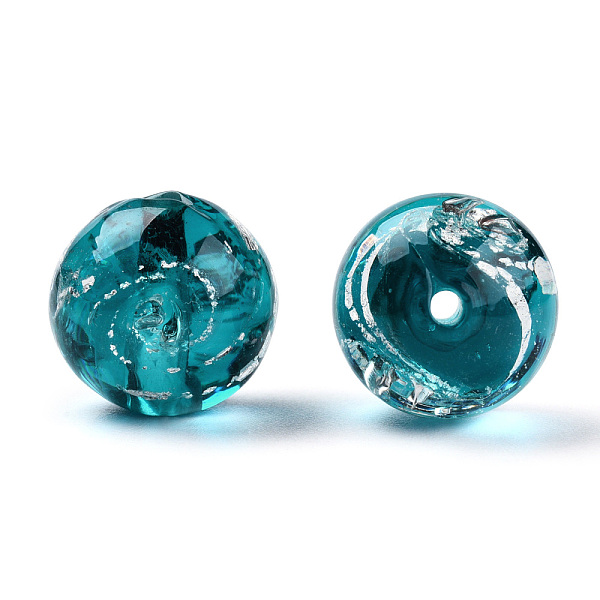 PandaHall Handmade Silver Foil Lampwork Beads, Round, Dark Cyan, 13~14mm, Hole: 1.6~1.8mm Silver Foil Round
PandaHall Handmade Silver Foil Lampwork Beads, Round, Dark Cyan, 13~14mm, Hole: 1.6~1.8mm Silver Foil Round