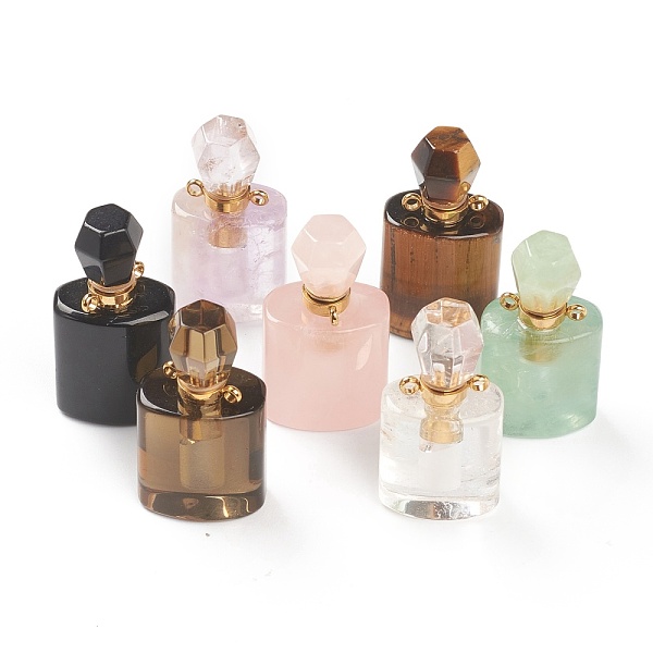 PandaHall Natural Mixed Gemstone Pendants, Openable Perfume Bottle, with Golden Tone Brass Findings, 33~35x17~19x11~13mm, Hole: 2mm...
PandaHall Natural Mixed Gemstone Pendants, Openable Perfume Bottle, with Golden Tone Brass Findings, 33~35x17~19x11~13mm, Hole: 2mm...