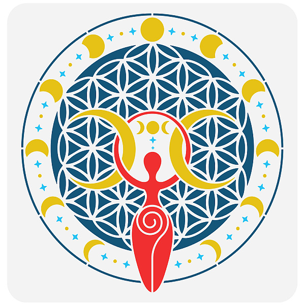 PandaHall FINGERINSPIRE Flower of Life Painting Stencil 11.8x11.8inch Large Moon Phases Drawing Template Spiral Goddess Flower of Life...
PandaHall FINGERINSPIRE Flower of Life Painting Stencil 11.8x11.8inch Large Moon Phases Drawing Template Spiral Goddess Flower of Life...