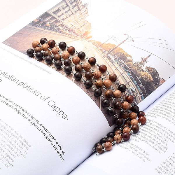 PandaHall Handmade Wooden Beads Chains, Unwelded, with Brass Eye Pin, Round, Platinum, Mixed Color, 8mm, 39.37 inch(1m)/strand, 4strands/set..., Multicolor
PandaHall Handmade Wooden Beads Chains, Unwelded, with Brass Eye Pin, Round, Platinum, Mixed Color, 8mm, 39.37 inch(1m)/strand, 4strands/set..., Multicolor