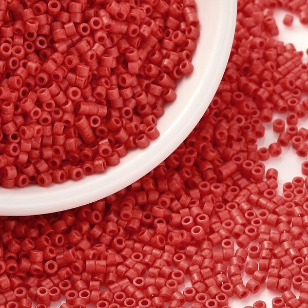PandaHall Cylinder Seed Beads, Frosted Colors, Uniform Size, Red, 2x1.3~1.5mm, Hole: 0.8~1mm, about 40000pcs/bag, 450g/bag Glass Red
PandaHall Cylinder Seed Beads, Frosted Colors, Uniform Size, Red, 2x1.3~1.5mm, Hole: 0.8~1mm, about 40000pcs/bag, 450g/bag Glass Red
