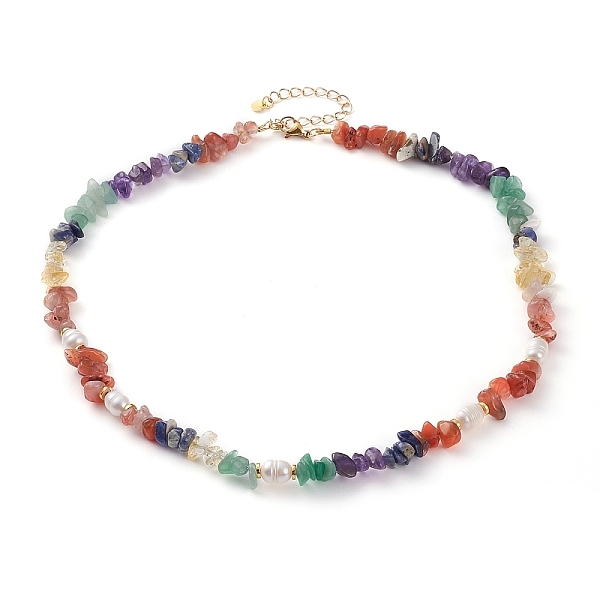 PandaHall Chakra Jewelry, Chips Natural Gemstone Beaded Necklaces, with Natural Pearl Beads, Alloy Spacer Beads and 304 Stainless Steel..., Multicolor
PandaHall Chakra Jewelry, Chips Natural Gemstone Beaded Necklaces, with Natural Pearl Beads, Alloy Spacer Beads and 304 Stainless Steel..., Multicolor