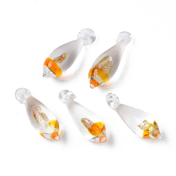 PandaHall Handmade Gold Sand Lampwork Pendants, Teardrop, Clear, 24~27x7.5mm, Hole: 1.2~2mm Lampwork Teardrop Clear
PandaHall Handmade Gold Sand Lampwork Pendants, Teardrop, Clear, 24~27x7.5mm, Hole: 1.2~2mm Lampwork Teardrop Clear