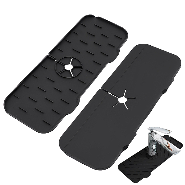 PandaHall AHADEMAKER 2Pcs Silicone Faucet Sink Mat, Sink Splash Guard, Kitchen Faucet Splash Pad, Rectangle, Black, 141x368x7.5mm, Hole...
PandaHall AHADEMAKER 2Pcs Silicone Faucet Sink Mat, Sink Splash Guard, Kitchen Faucet Splash Pad, Rectangle, Black, 141x368x7.5mm, Hole...