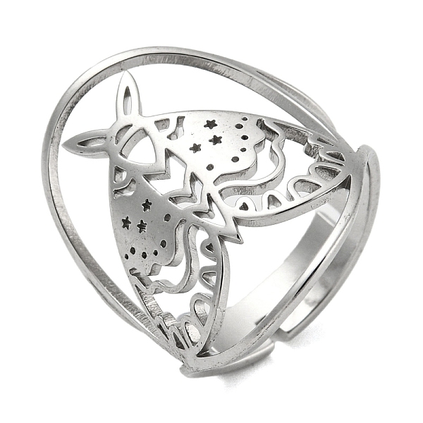 PandaHall 304 Stainless Steel Moth Adjustable Rings, Hollow Out Finger Ring for Men Women, Stainless Steel Color, Inner Diameter: 18mm 304...
PandaHall 304 Stainless Steel Moth Adjustable Rings, Hollow Out Finger Ring for Men Women, Stainless Steel Color, Inner Diameter: 18mm 304...