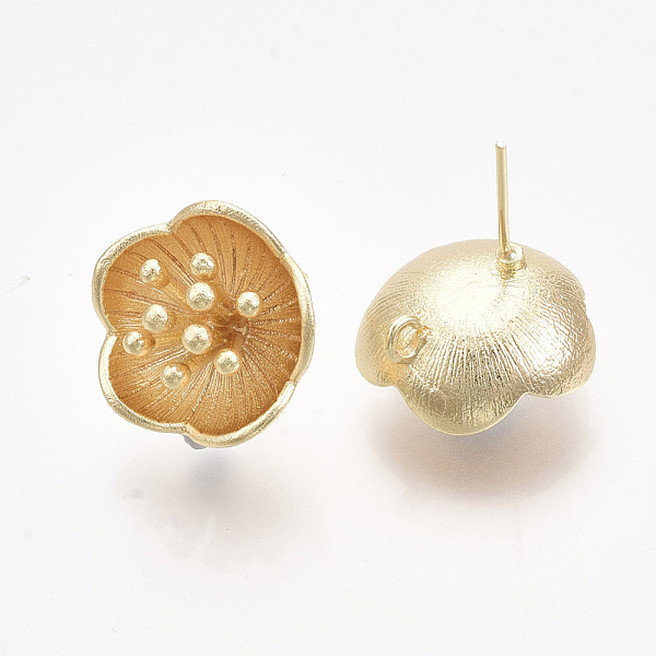 PandaHall Brass Stud Earring Findings, with Loop, Real 18K Gold Plated, Nickel Free, Flower, 15.5x16mm, Hole: 1.2mm, Pin: 0.8mm Brass Flower
PandaHall Brass Stud Earring Findings, with Loop, Real 18K Gold Plated, Nickel Free, Flower, 15.5x16mm, Hole: 1.2mm, Pin: 0.8mm Brass Flower