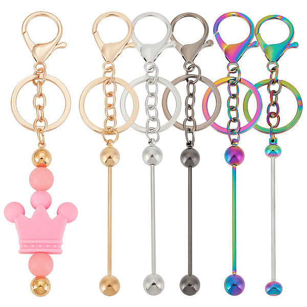 PandaHall 5Pcs 5 Style Metal Bar Beadable Keychain for Jewelry Making DIY Crafts, with Lobster Clasps, Mixed Color, 14.3~14.5cm, 1pc/style...
PandaHall 5Pcs 5 Style Metal Bar Beadable Keychain for Jewelry Making DIY Crafts, with Lobster Clasps, Mixed Color, 14.3~14.5cm, 1pc/style...