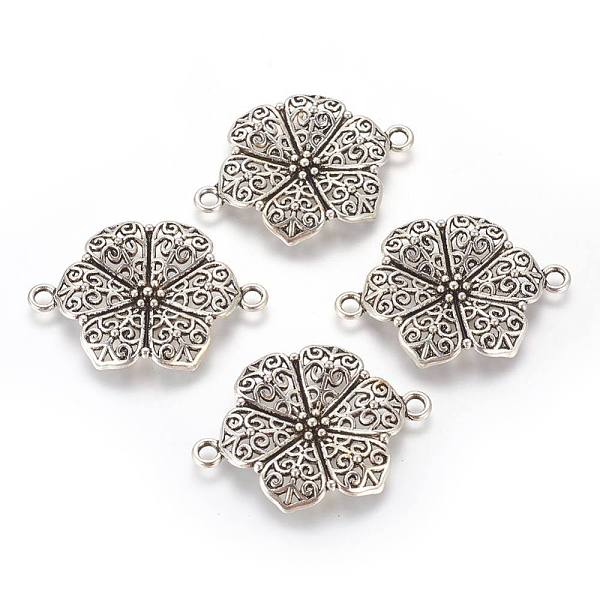 PandaHall Tibetan Style Alloy Links, Flower, Antique Silver, Lead Free & Cadmium Free, 41x29x2.5mm, Hole: 3mm Alloy Flower
PandaHall Tibetan Style Alloy Links, Flower, Antique Silver, Lead Free & Cadmium Free, 41x29x2.5mm, Hole: 3mm Alloy Flower
