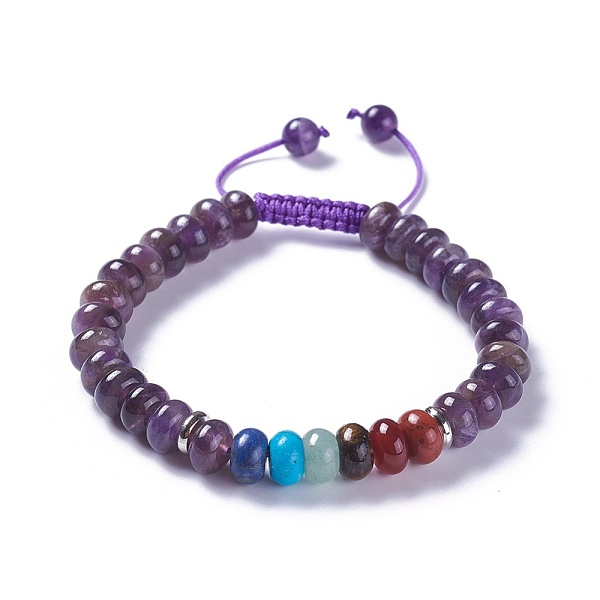 PandaHall Adjustable Nylon Cord Braided Bead Bracelets, with Natural Amethyst Beads and Alloy Findings, 2-1/8 inch~2-3/4 inch(5.3~7.1cm)...
PandaHall Adjustable Nylon Cord Braided Bead Bracelets, with Natural Amethyst Beads and Alloy Findings, 2-1/8 inch~2-3/4 inch(5.3~7.1cm)...