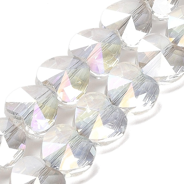 PandaHall Electroplate Glass Beads Strands, Heart, Faceted, Clear, 10x10x6mm, Hole: 1.2mm, about 78~80pcs/strand, 28.82~28.94''(73.2~73.5cm)...
PandaHall Electroplate Glass Beads Strands, Heart, Faceted, Clear, 10x10x6mm, Hole: 1.2mm, about 78~80pcs/strand, 28.82~28.94''(73.2~73.5cm)...