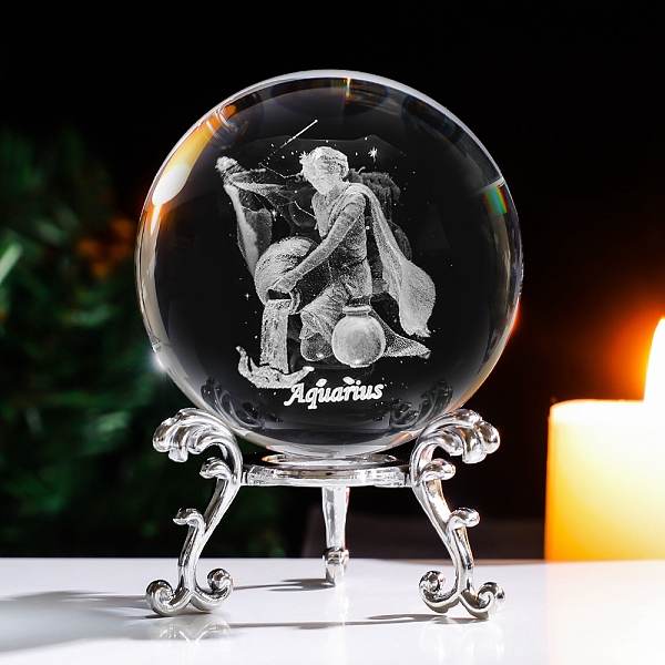 PandaHall Inner Carving Constellation Glass Crystal Ball Diaplay Decoration, Fengshui Home Decor, Aquarius, 80mm Glass Aquarius Clear
PandaHall Inner Carving Constellation Glass Crystal Ball Diaplay Decoration, Fengshui Home Decor, Aquarius, 80mm Glass Aquarius Clear