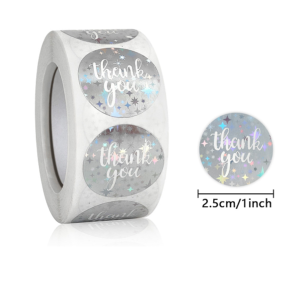 PandaHall Self-Adhesive Paper Thank You Roll Stickers, Laser Style Round Dot Gift Tag Sticker, for Party Presents Decoration, Star pattern..., Silver
PandaHall Self-Adhesive Paper Thank You Roll Stickers, Laser Style Round Dot Gift Tag Sticker, for Party Presents Decoration, Star pattern..., Silver
