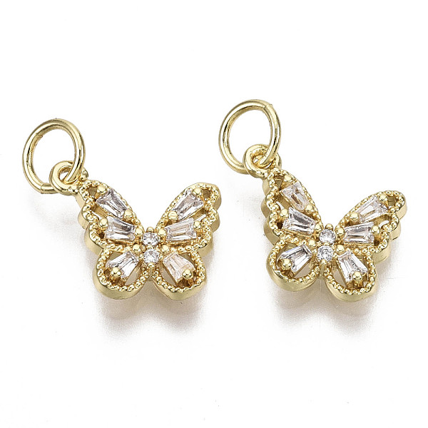 PandaHall Brass Micro Pave Clear Cubic Zirconia Charms, with Jump Ring, Nickel Free, Butterfly, Real 16K Gold Plated, 10x11x3mm, Jump Ring...
PandaHall Brass Micro Pave Clear Cubic Zirconia Charms, with Jump Ring, Nickel Free, Butterfly, Real 16K Gold Plated, 10x11x3mm, Jump Ring...