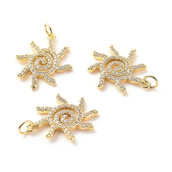 PandaHall Brass Micro Pave Clear Cubic Zirconia Pendants, Cadmium Free & Lead Free, Sun, Real 18K Gold Plated, 22x18x2mm, Hole: 3.5mm...
PandaHall Brass Micro Pave Clear Cubic Zirconia Pendants, Cadmium Free & Lead Free, Sun, Real 18K Gold Plated, 22x18x2mm, Hole: 3.5mm...