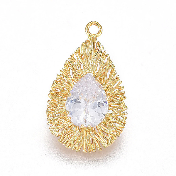 PandaHall Brass Pendant, with Cubic Zirconia, teardrop, Clear, Golden, 23x13.5x4mm, Hole: 1.5mm Brass+Cubic Zirconia Teardrop Clear
PandaHall Brass Pendant, with Cubic Zirconia, teardrop, Clear, Golden, 23x13.5x4mm, Hole: 1.5mm Brass+Cubic Zirconia Teardrop Clear