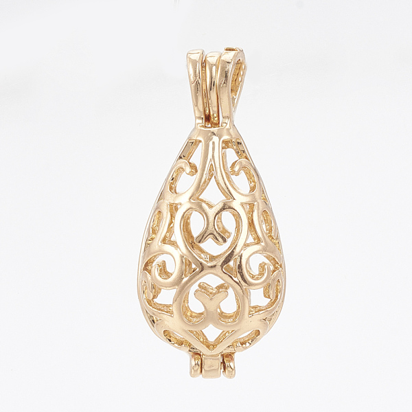 PandaHall Brass Locket Pendants, Cage Pendants, Hollow, teardrop, Light Gold, 29.5x12mm, Hole: 6x3mm, Inner Measure: 16x10mm Brass Teardrop
PandaHall Brass Locket Pendants, Cage Pendants, Hollow, teardrop, Light Gold, 29.5x12mm, Hole: 6x3mm, Inner Measure: 16x10mm Brass Teardrop