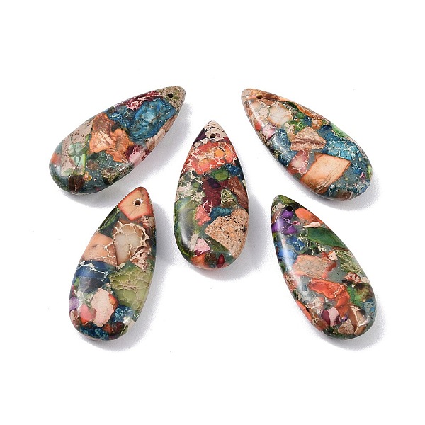 PandaHall Dyed Synthetic Imperial Jasper Pendants, Teardrop Charms, Colorful, 35x15x6mm, Hole: 1.2mm Imperial Jasper Teardrop
PandaHall Dyed Synthetic Imperial Jasper Pendants, Teardrop Charms, Colorful, 35x15x6mm, Hole: 1.2mm Imperial Jasper Teardrop