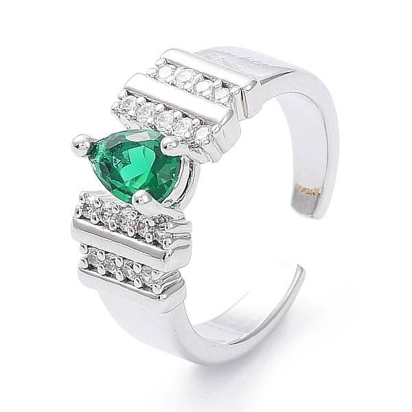 PandaHall Cubic Zirconia Teardrop Open Cuff Ring, Platinum Brass Jewelry for Women, Green, Inner Diameter: 16.8mm Brass+Cubic Zirconia...
PandaHall Cubic Zirconia Teardrop Open Cuff Ring, Platinum Brass Jewelry for Women, Green, Inner Diameter: 16.8mm Brass+Cubic Zirconia...