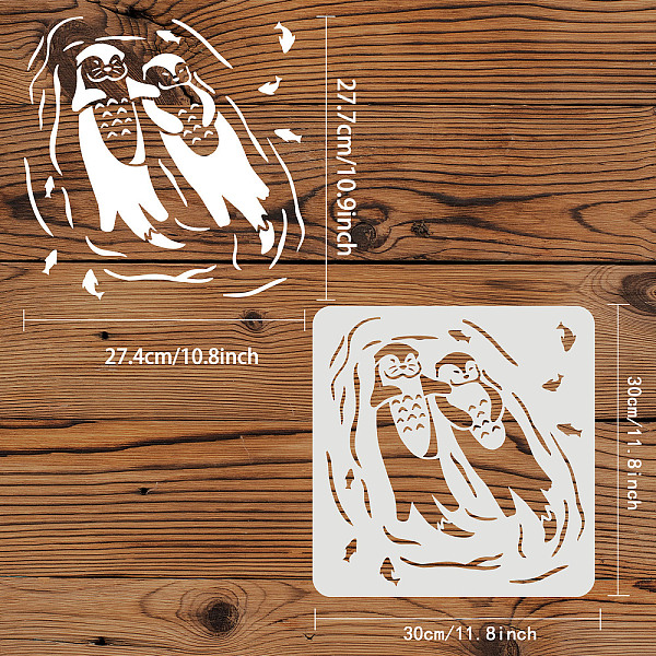 PandaHall FINGERINSPIRE Otter Stencil 30x30cm Plastic Floating Sea Otter Stencil Two Otters Fish Pattern Stencils Reusable Stencils for..., White 
PandaHall FINGERINSPIRE Otter Stencil 30x30cm Plastic Floating Sea Otter Stencil Two Otters Fish Pattern Stencils Reusable Stencils for..., White