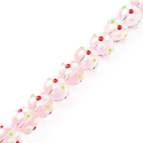 PandaHall Handmade Lampwork Beads Strands, with Enamel, Round with Flower, Lavender Blush, 11x9.5mm, Hole: 1.4mm, about 36pcs/strand...
PandaHall Handmade Lampwork Beads Strands, with Enamel, Round with Flower, Lavender Blush, 11x9.5mm, Hole: 1.4mm, about 36pcs/strand...