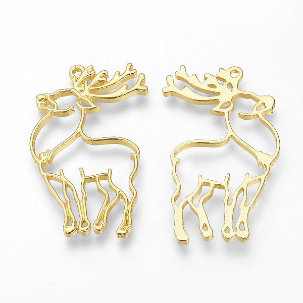 PandaHall Alloy Open Back Bezel Pendants, For DIY UV Resin, Epoxy Resin, Pressed Flower Jewelry, Christmas Reindeer/Stag, Golden...
PandaHall Alloy Open Back Bezel Pendants, For DIY UV Resin, Epoxy Resin, Pressed Flower Jewelry, Christmas Reindeer/Stag, Golden...