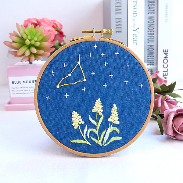 PandaHall Flower & Constellation Pattern 3D Bead Embroidery Starter Kits, including Embroidery Fabric & Thread, Needle, Instruction Sheet...
PandaHall Flower & Constellation Pattern 3D Bead Embroidery Starter Kits, including Embroidery Fabric & Thread, Needle, Instruction Sheet...